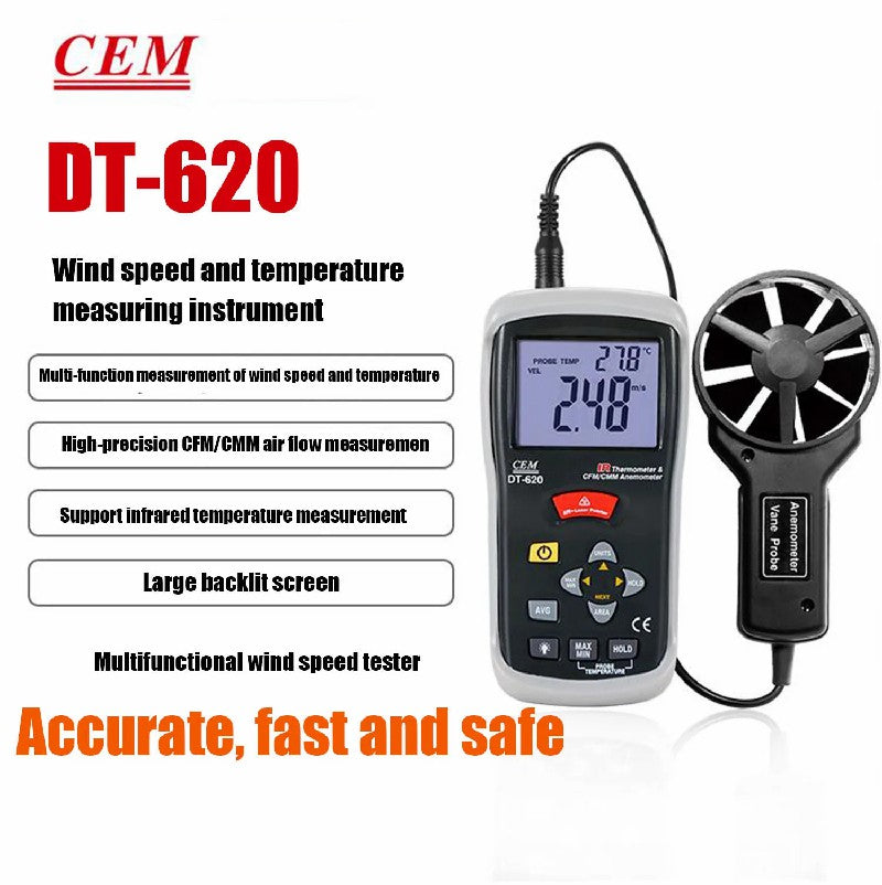 CEM DT-82 DT-618 DT-619 DT-620 DT-8893 DT-8894 DT-8880 Digital Professional Anemometer &Backlight Wind Speed Direction Industrial
