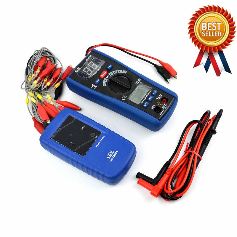 CEM LA-1015 Cable Indentifier Tester Meter Transmitter Receiverand DMM Multifunctional Cable Detector Network Fault Tester