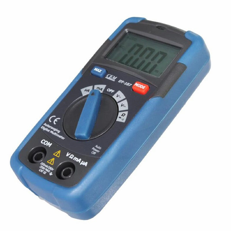 CEM DT-107 Pocket Digital Multimeter Provides Multi-function Auto Measurement 3 in 1 E-Testers Type Full Protection Pocket Type