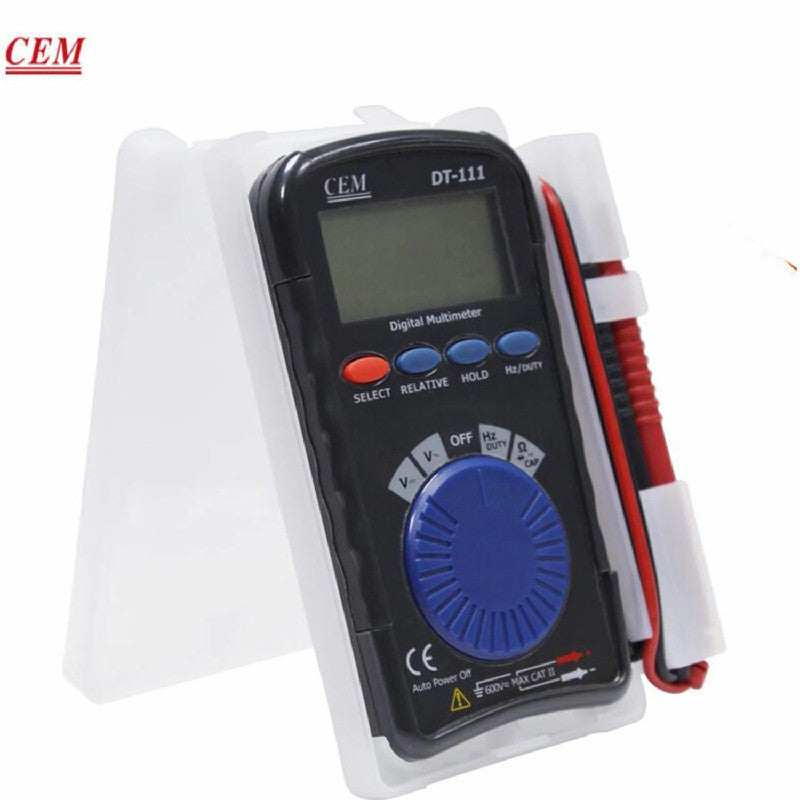 CEM DT-111 Mini Pocket Digital Multimeter Auto Measurement 3 in 1 E-Testers Type Full Protection Pocket Type NCV Non-contact
