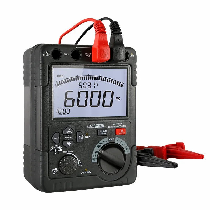 CEM DT-6605 High Voltage Insulation Resistance Tester AC DC Voltage Measurement High Precision Insulation Meter Megger
