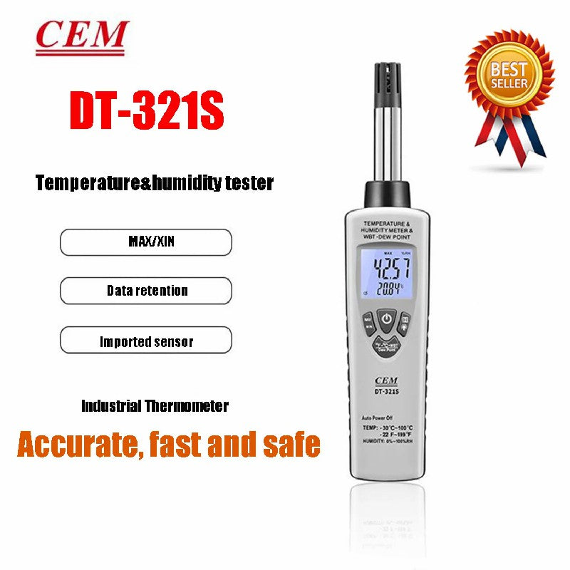 CEM DT-83 DT-322 DT-615 DT-625 DT-3321 DT-321S Professional Temperature & Humidity Instrument Dew Point Wet BulbIndustrial Use