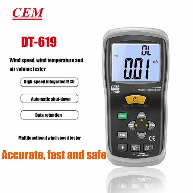 CEM DT-82 DT-618 DT-619 DT-620 DT-8893 DT-8894 DT-8880 Digital Professional Anemometer &Backlight Wind Speed Direction Industrial