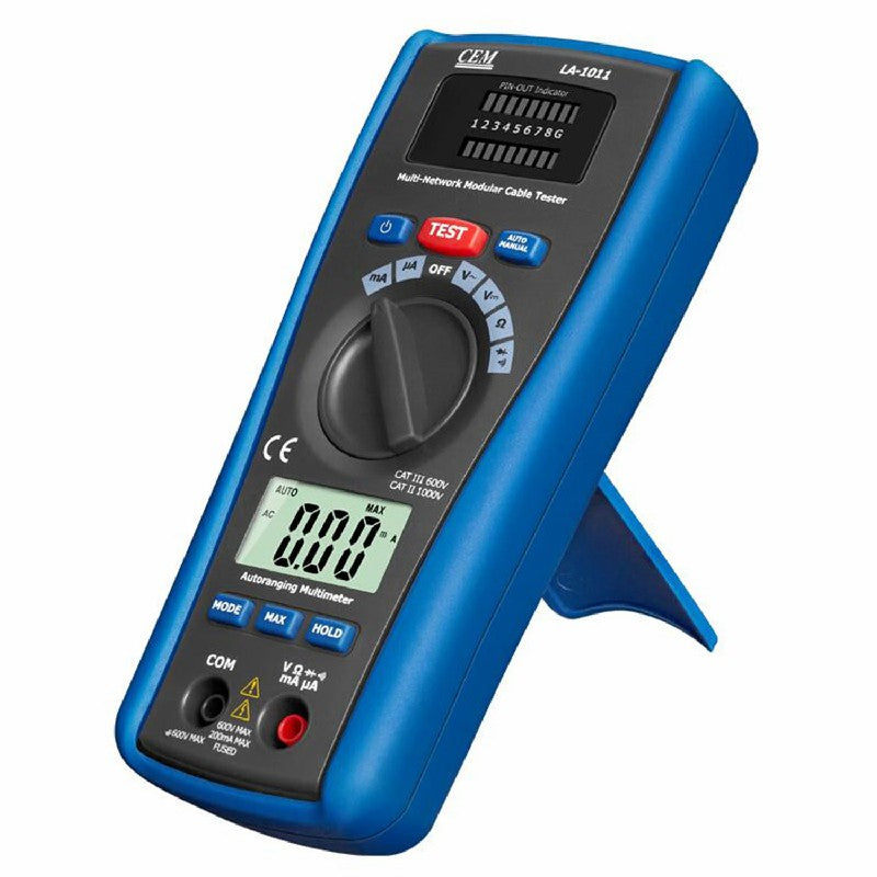 CEM LA-1011 2 in 1 LAN Testerand Multimeter AC DC Voltage Engineering Digital Display Tester Network Cable Universal