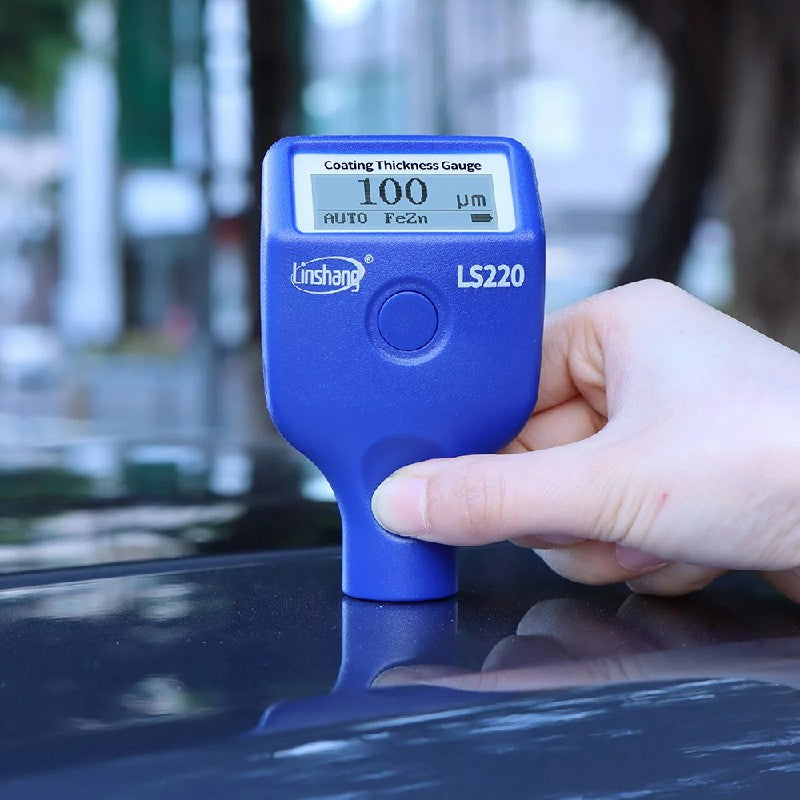 Linshang LS220 Coating Digital Thickness Gauge, Compact and Portable, High-Precision Thickness Measuring Instrument for Paint Films on Iron and Aluminum