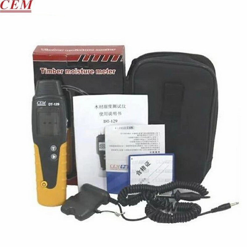 CEM DT-123 DT-125 DT-129 Professional Moisture Tester Wood Moisture Content Tester Paper Building Materials Humidity Detector
