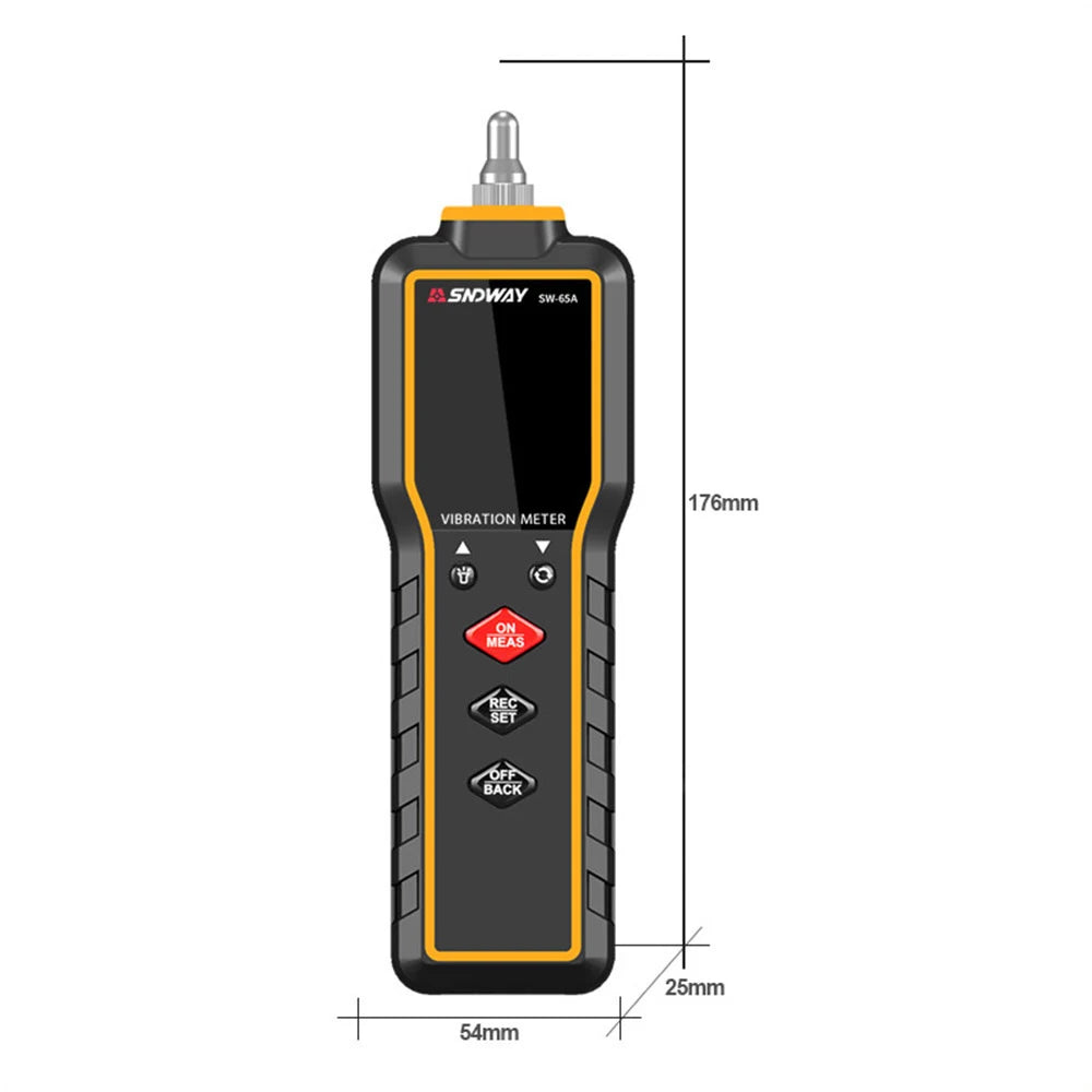 SW-65A Vibration Meter Digital Vibration Analyzer 3 Channel Engine Generator Centrifugal Pump Electric Motor Vibrometer