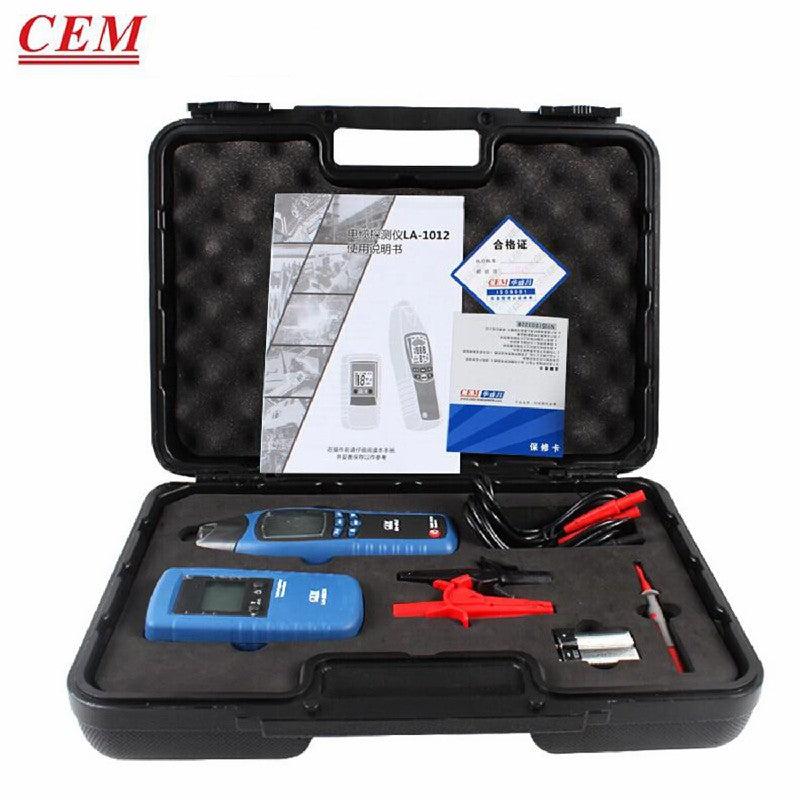 CEM LA-1012 General Cable Locator Tester Receiver with Transmitter Line Tracker Line Finding Multifunctional Line Detector