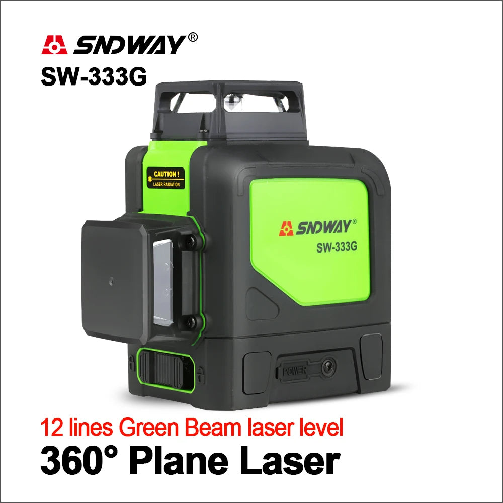 SW-333G Laser Level Laser Level 360 Degree 3D Self Leveling Vertical Horizontal Rotary Laser Green 16 lines GLaser Level