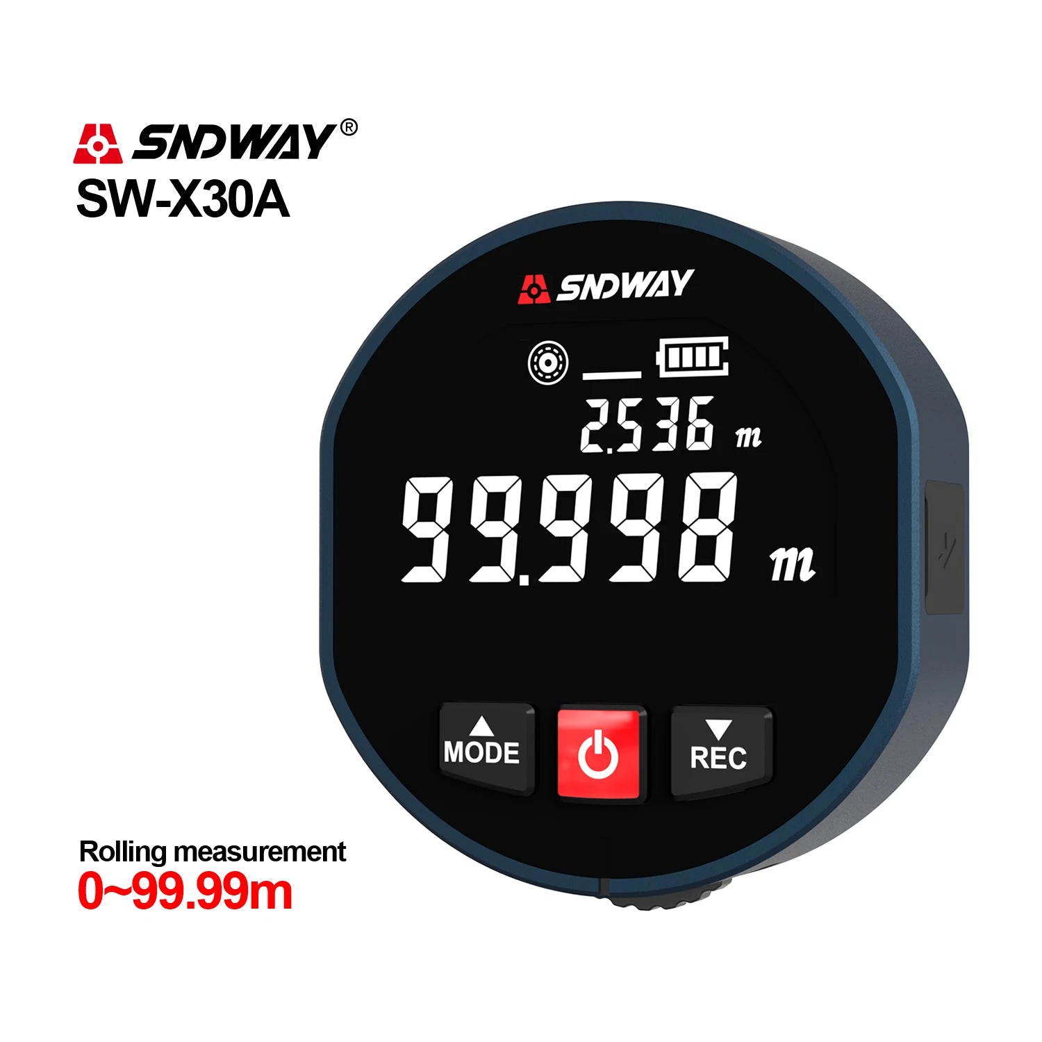 SW-X30A Roller Laser Range Finder Laser Roll Dual Mode Distance Meter Trena Laser Tape Measure Range Finder Home Tools