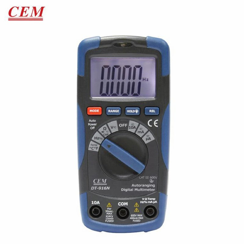 CEM DT-916N Digital Multimeter Professional Current Voltage Resistance Tester Capacitance Frequency Temperature Test Power