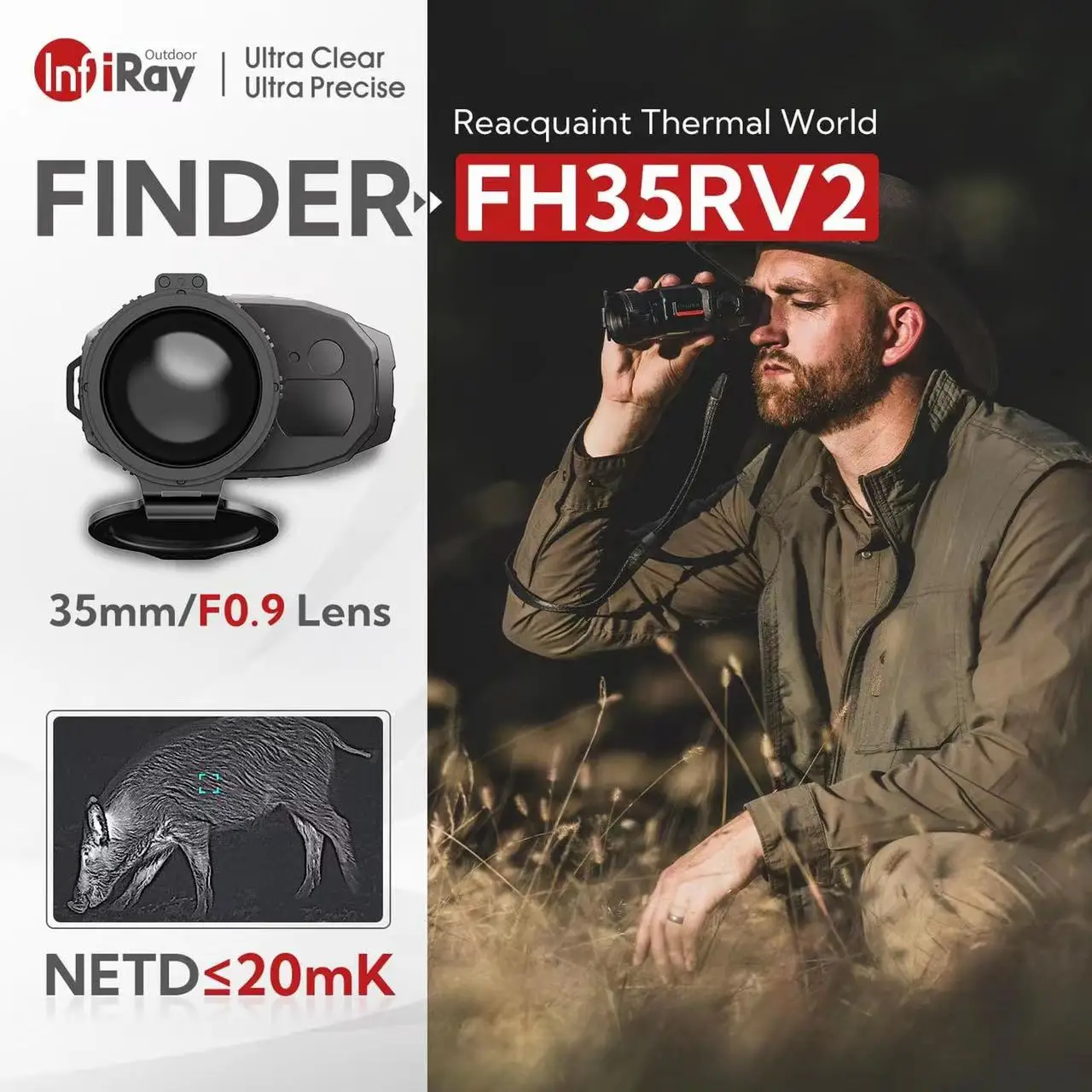 InfiRay FH35R V2 Infrared Thermal Monocular for Hunting 640*512 Outdoor Night Vision Wifi 800m Laser Ranging Thermal Imager