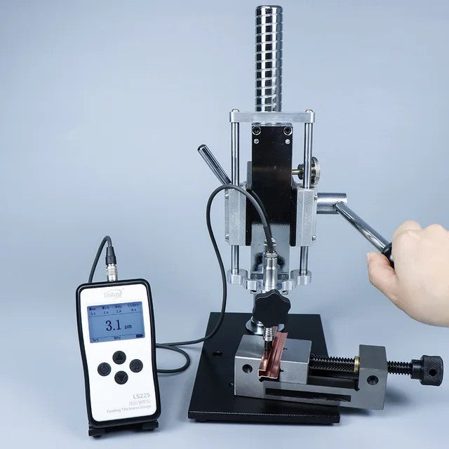 LS225+F500 Coating Thickness Gauge High Precision Ferrous Ultra-thin Plating Below 10μm Magnetic Induction Ultra-small Probe