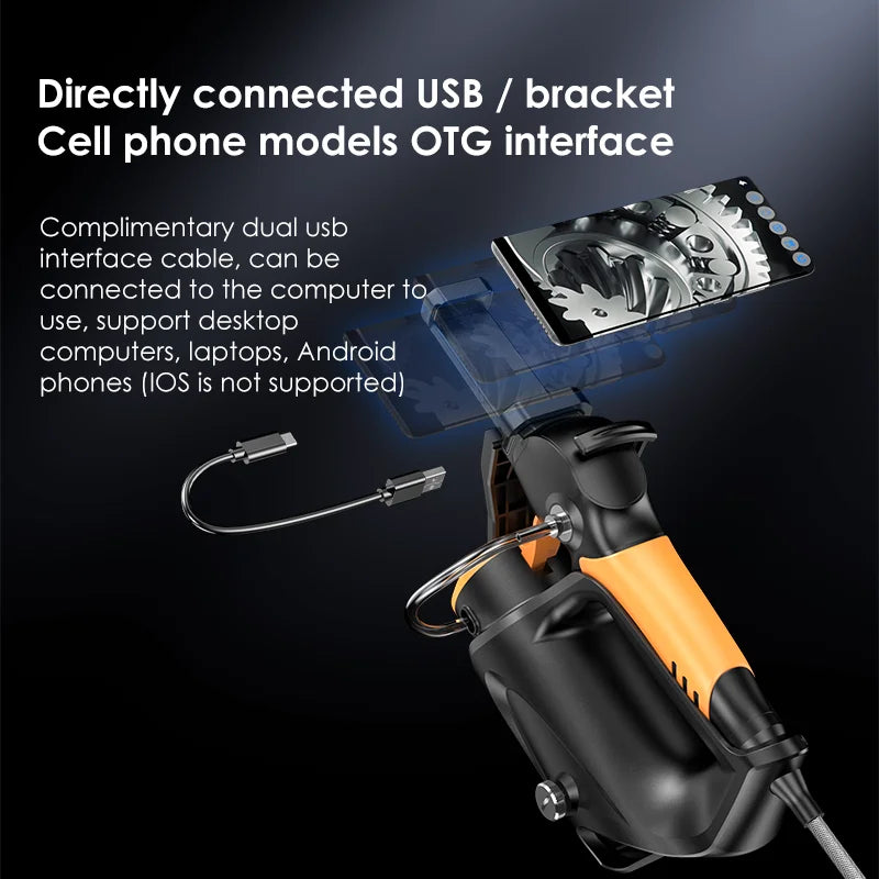 Carbon Cleaning or Airconditioner Cleaning PC and Androidphone use Borescope Camer