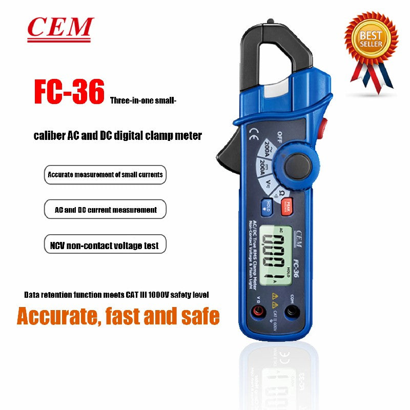 CEM FC-33 FC-36 AC DC Clamp Non-Contact Voltage Clamp Meter Frequency Test Table Clamp Meter Universal Meter DC Frequency Test