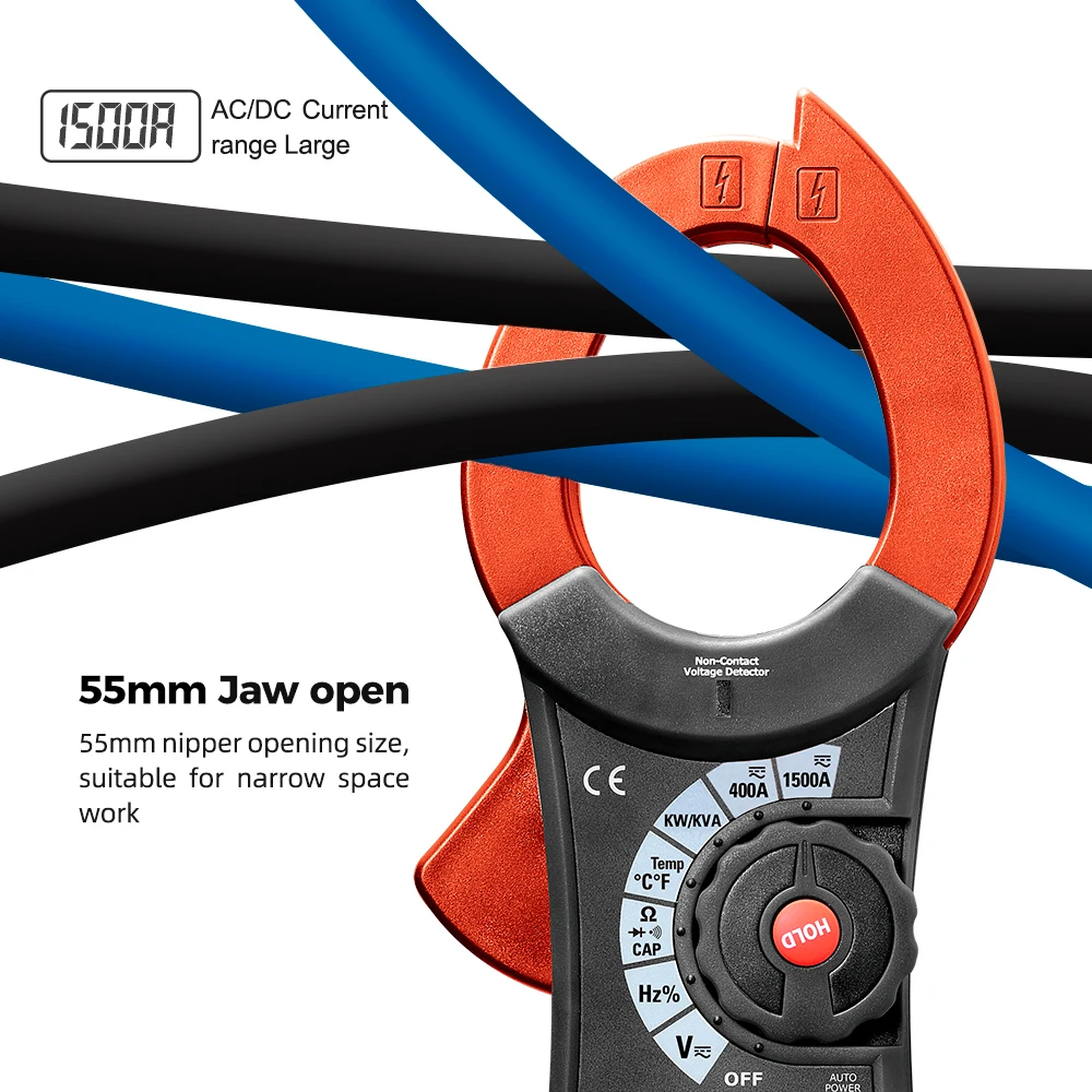 CEM DT-3352 40000 Counts 1500A ACD Chighvoltage Clamp Meter With Inrush Current Function