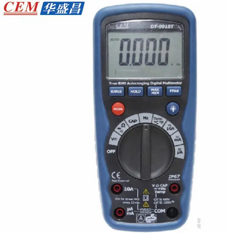 CEM DT-9918 DT-9918T Digital True RMS Multimeter Power Measurable Temperature Resistance Capacitance Frequency Maintenance