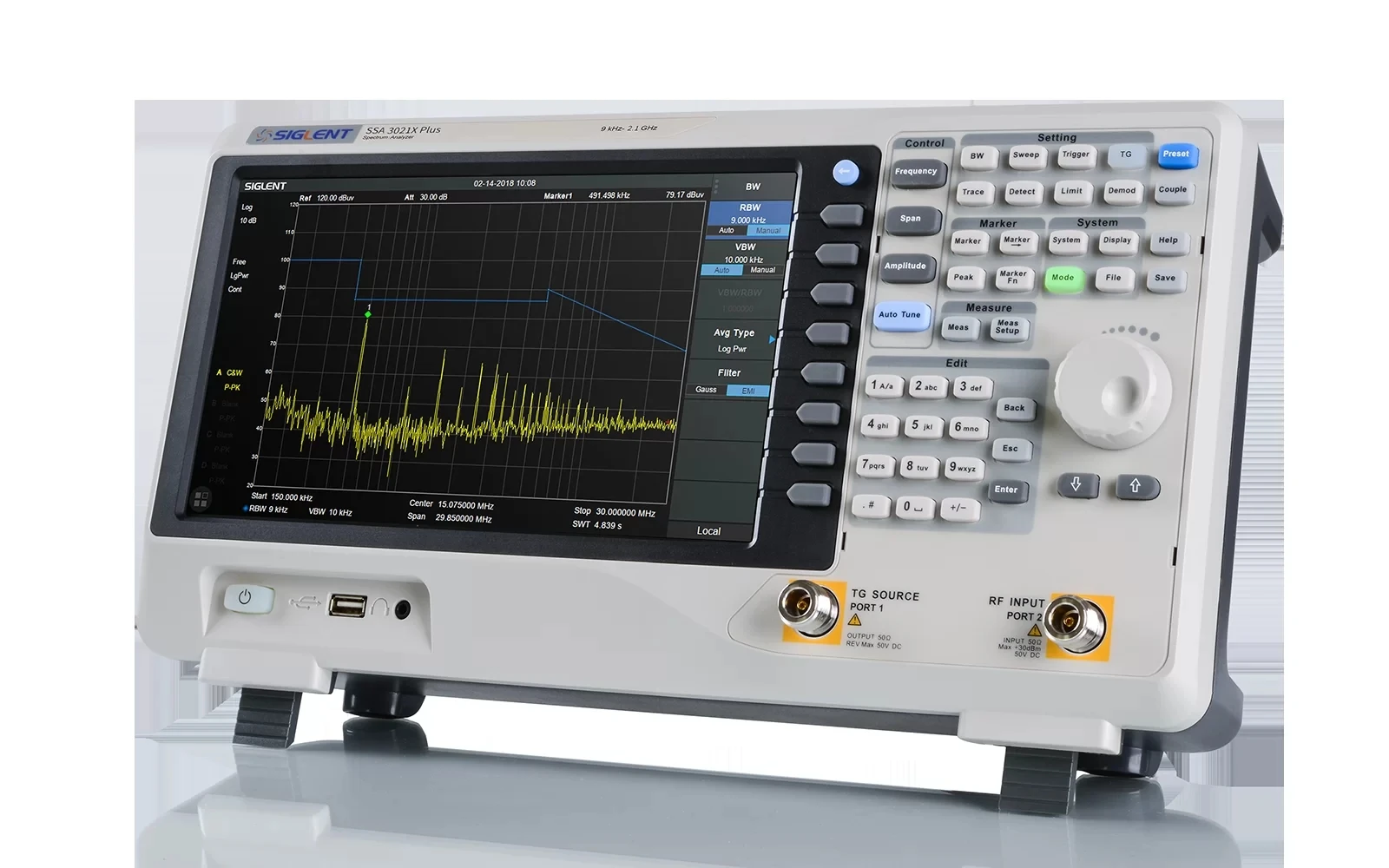 SSA3021X Plus Spectrum Analyzers 9 kHz ~ 2.1 GHz