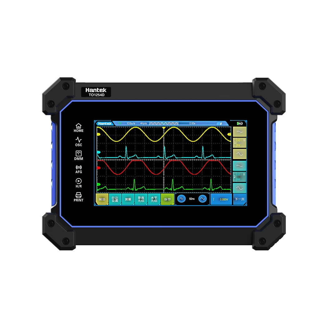 Hantek TO1254D 4 Channels Touch Screen Digital Oscilloscope Portable USB Oscilloscopes + Signal Source +Multimeter Tester