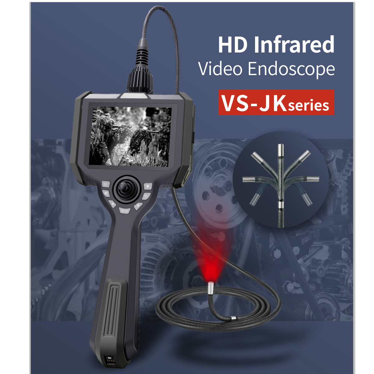 Industrial Endoscope Hd Infrared Video Digital Endoscope Search And Rescue Endoscope Eyeball Camera
