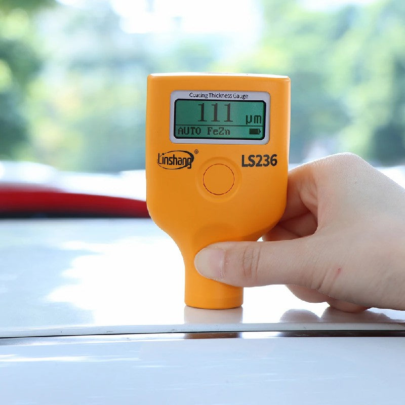 Linshang LS236 Paint Film Gauge, Coating Thickness Gauge for Automobile Paint Surface Detection, Thickness Measuring Tool for Metal Putty