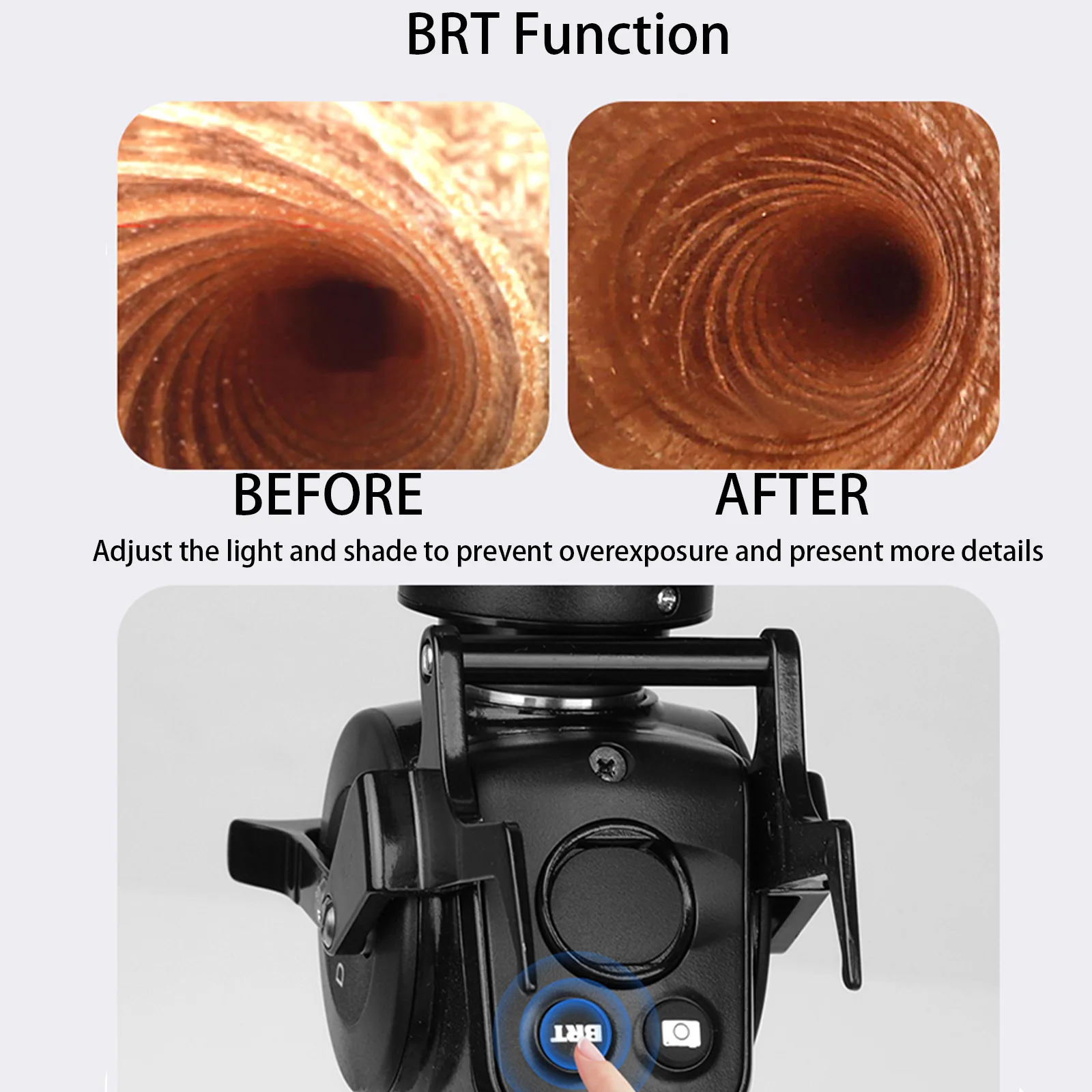 360 Degree Articulating Borescope 1080P 5.5mm Endoscope BRT Function Auto White Balance HDMI Transmission 1.5M