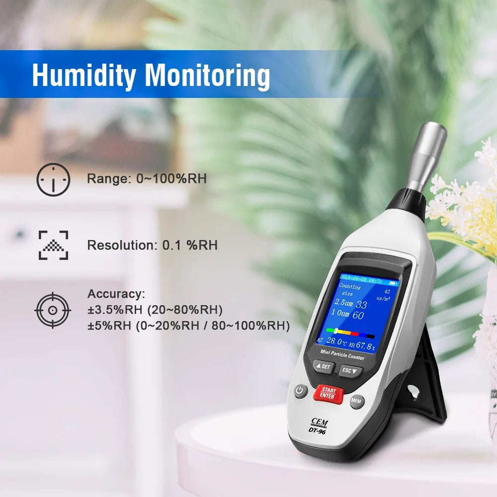 CEM DT-96 PM2.5 PM10 Handled Airborne Laser Mini Particle Counter Detector
