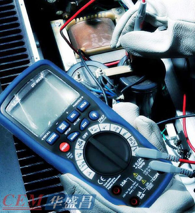 CEM DT-9929 Electrical Digital Multimeter Auto Range Current Voltage Resistance Test 4000 Bit Overload Protection True RMS