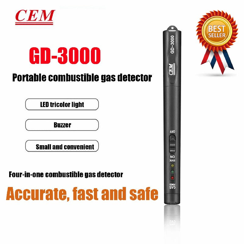 CEM GD-3000 GD-3300 GD-3303 Industrial Flammable Gas-Leak Detector Halogen Leak Detector Freon Buzzes Alarm