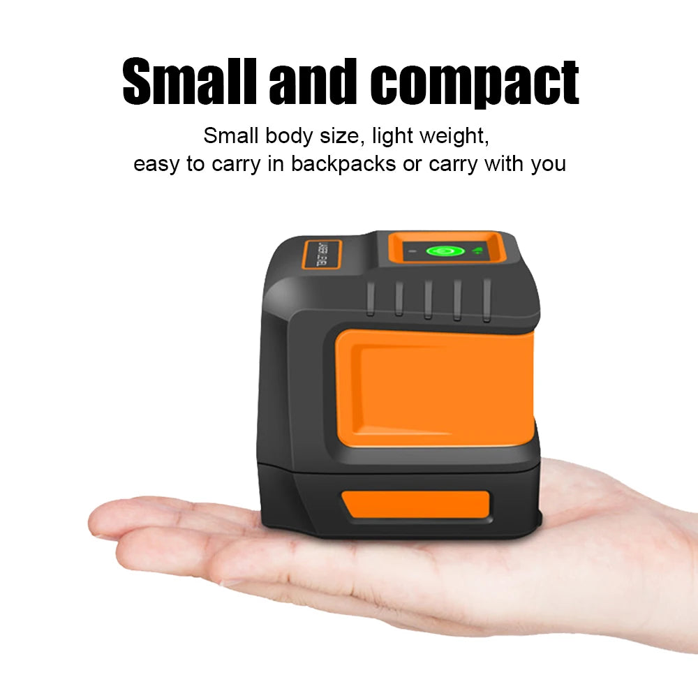 T-03 2 Lines Laser Level Mini Professional Laser Level Self Level Green Beams Laser Horizontal & Vertical Cross-Line Laser Level