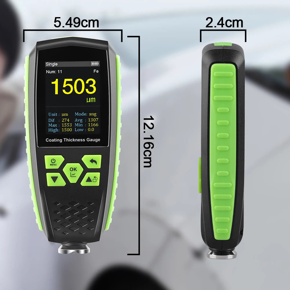 860 Coating Thickness Gauge For Car Digital Meter 0-1300 Tool Automotive Paint Thickness Measurement FNF Automatic Detection