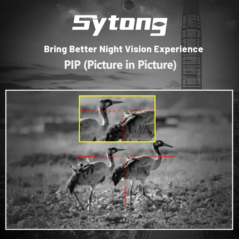 Night vision scope infrared binocular 6.5X-13X Sytong HT-60LRF hunting riflescope binocular