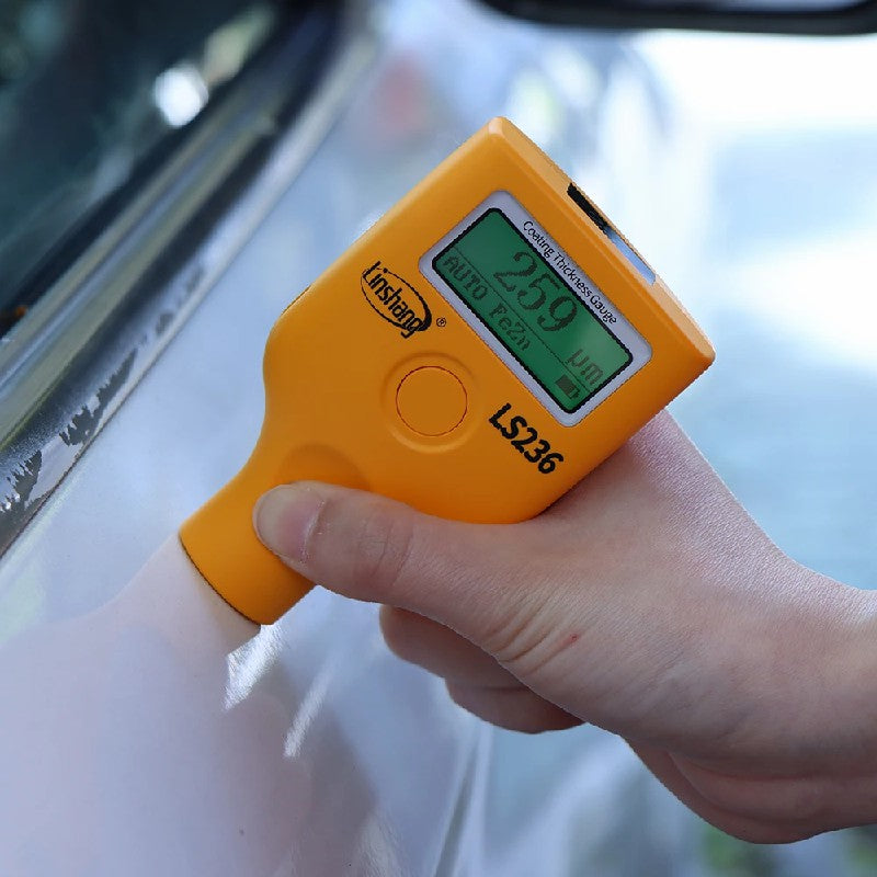 Linshang LS236 Paint Film Gauge, Coating Thickness Gauge for Automobile Paint Surface Detection, Thickness Measuring Tool for Metal Putty