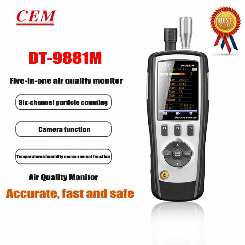 CEM DT-9880 DT-9881 DT-9880M DT-9881M DT-9883M Air Quality Detector Particle Count PM2.5 Dust Particle Counter Particle Detector