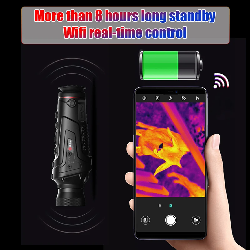 Guide Outdoor Handheld Thermal Imaging Monocular 4X 700m 5h Battery Life 1280*960 FLCOS Display Outdoor Sports IP66 FCC CE RoHS