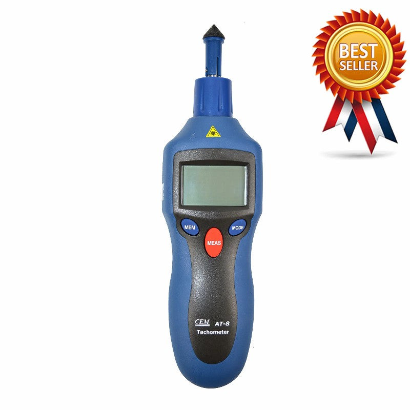 CEM AT-6AT-8 Automobile Motor Tachometer Laser Tachometer High Precision Non-contact Laser Type Digital Display Meter