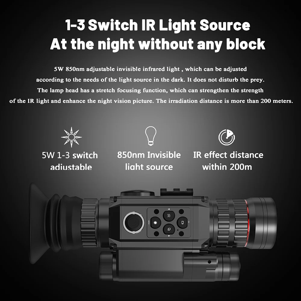 Night vision scope infrared binocular 6.5X-13X Sytong HT-60LRF hunting riflescope binocular