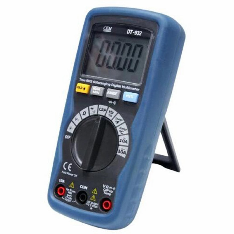 CEM DT-932 Digital Multimeter Automatic Range Ammeter Voltmeter Automatic Range Resistance Capacitance Frequency Temperature