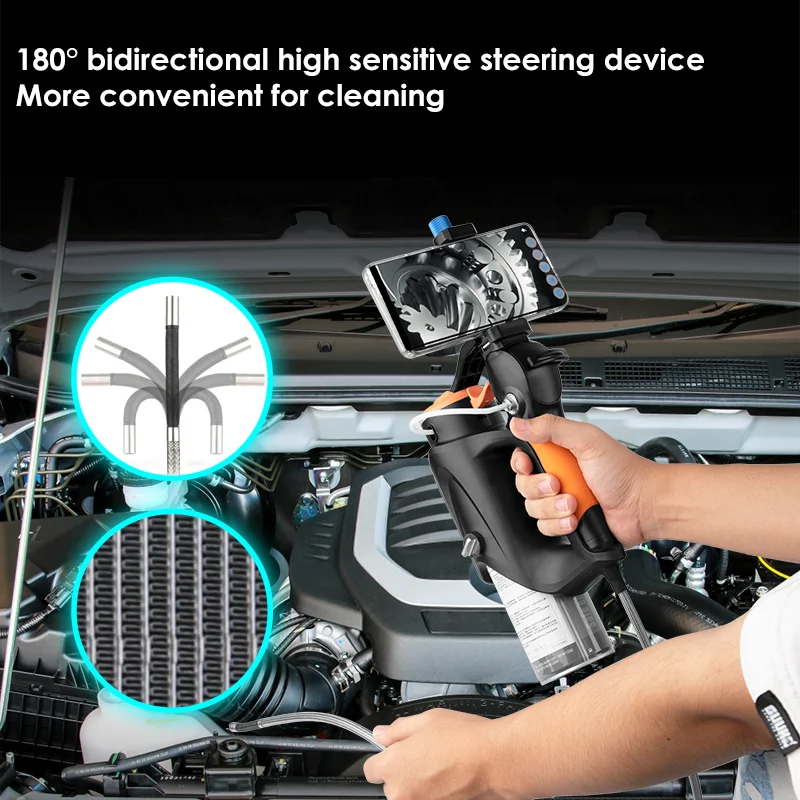 Carbon Cleaning or Airconditioner Cleaning PC and Androidphone use Borescope Camer