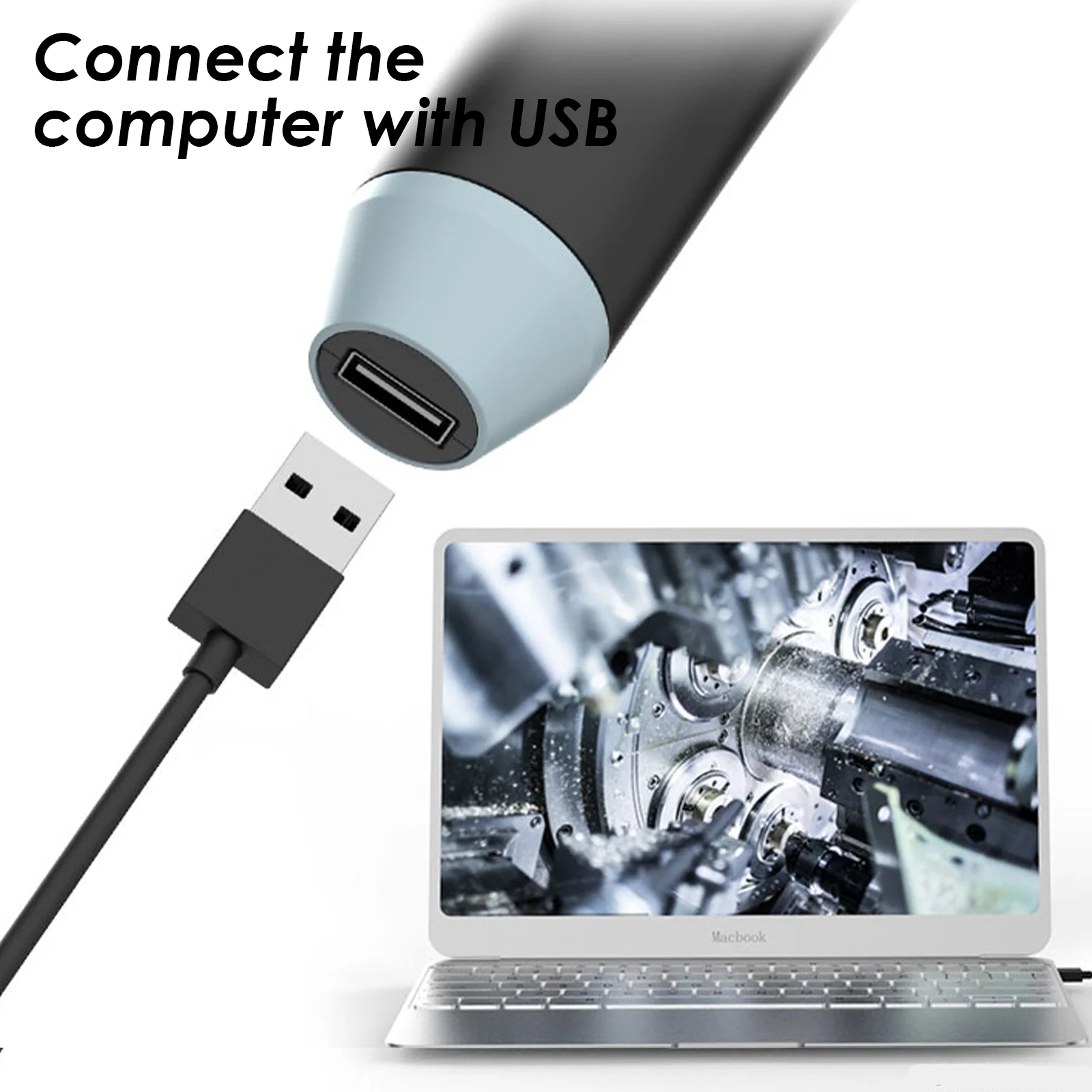 WiFi 4mm Articulating Borescope 2-way Hotspot Industrial Endoscope Human Engineering 720p 6LEDs IOS Android PC1M