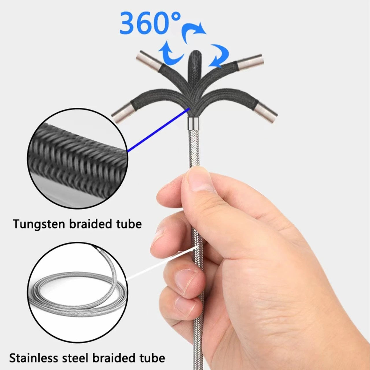 4mm 2-Way Articulating Endoscope 4.5 inch Screen Industrial Borescope 720p 8 Leds Multifunctional 1M For Cars Customizable Length