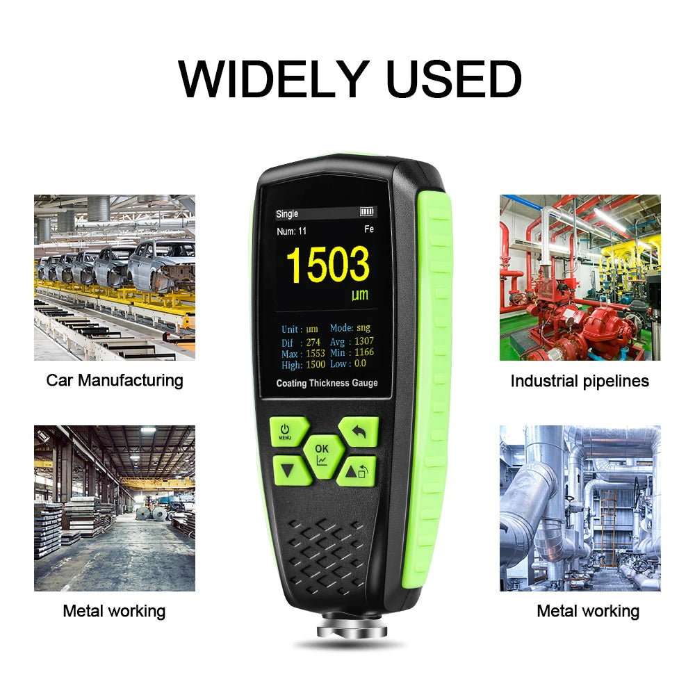 860 Coating Thickness Gauge For Car Digital Meter 0-1300 Tool Automotive Paint Thickness Measurement FNF Automatic Detection