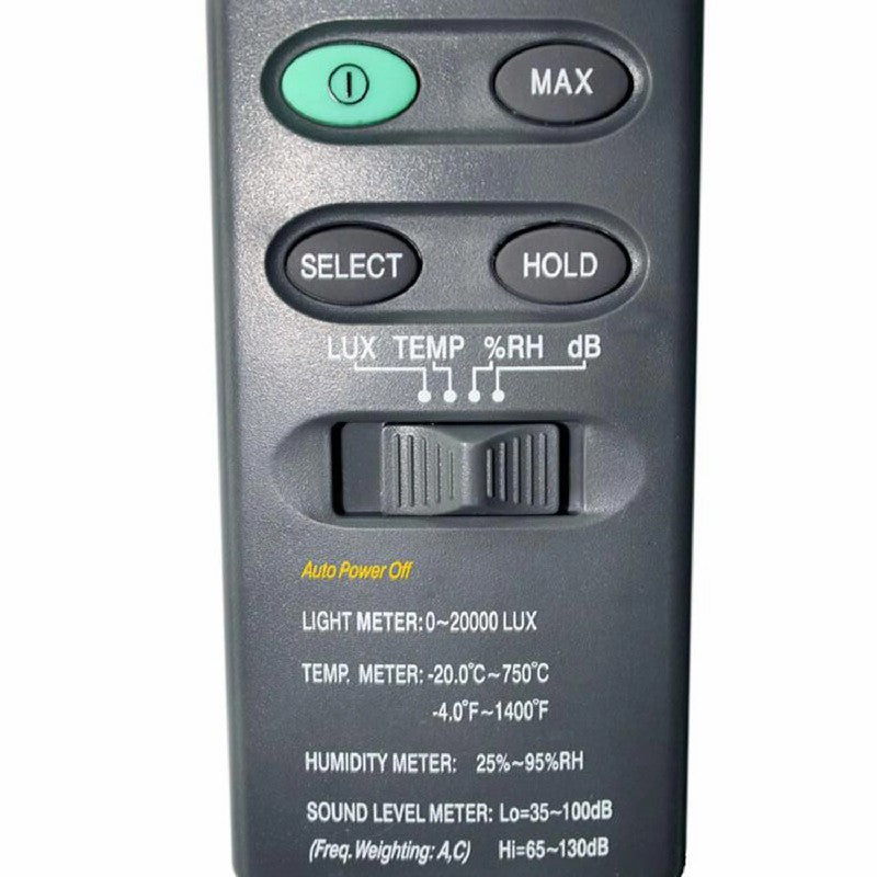 CEM DT-8820 Multifunctional Environment Tester Sound Light Humidityand Temperature Tester Decibel Illuminance Detection