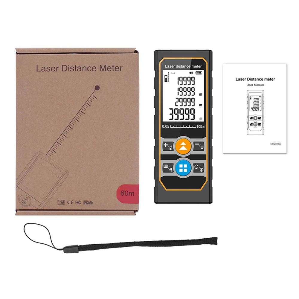TE50 TE70 TE100 Laser Distance Meter 50M 70M 100M Laser Tape Measure Range Finder Profesional Laser Range Finder Ruler Test Tool
