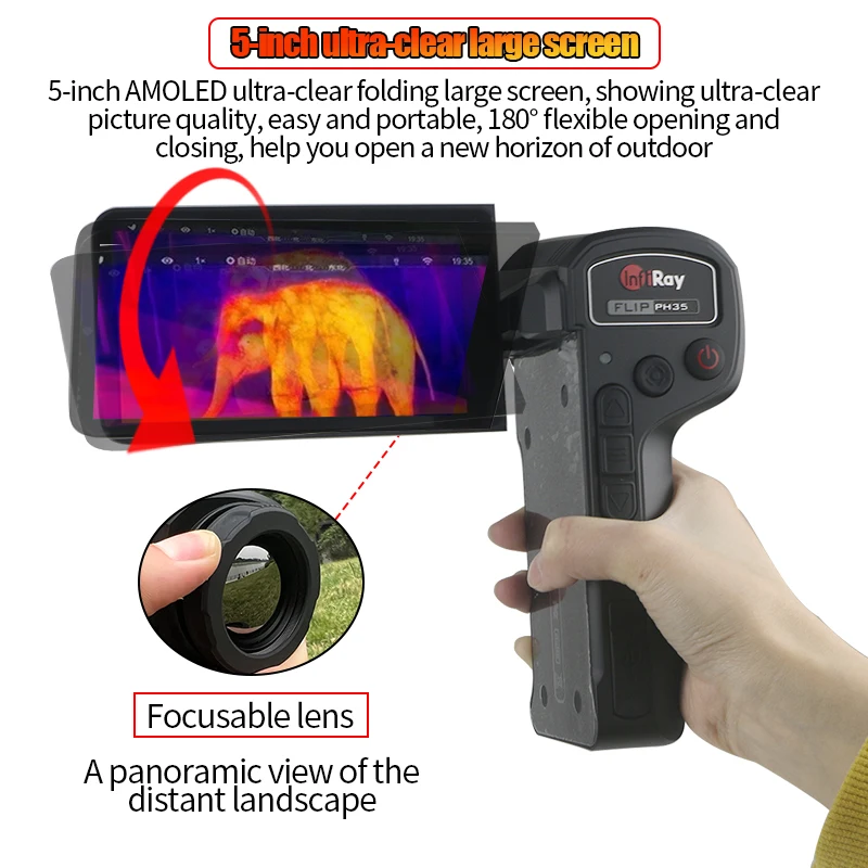 InfiRay PH35 Plus Laser Rangefinder Thermal Imager For Hunting Outdoor Night Vision With 640x512 Resolution