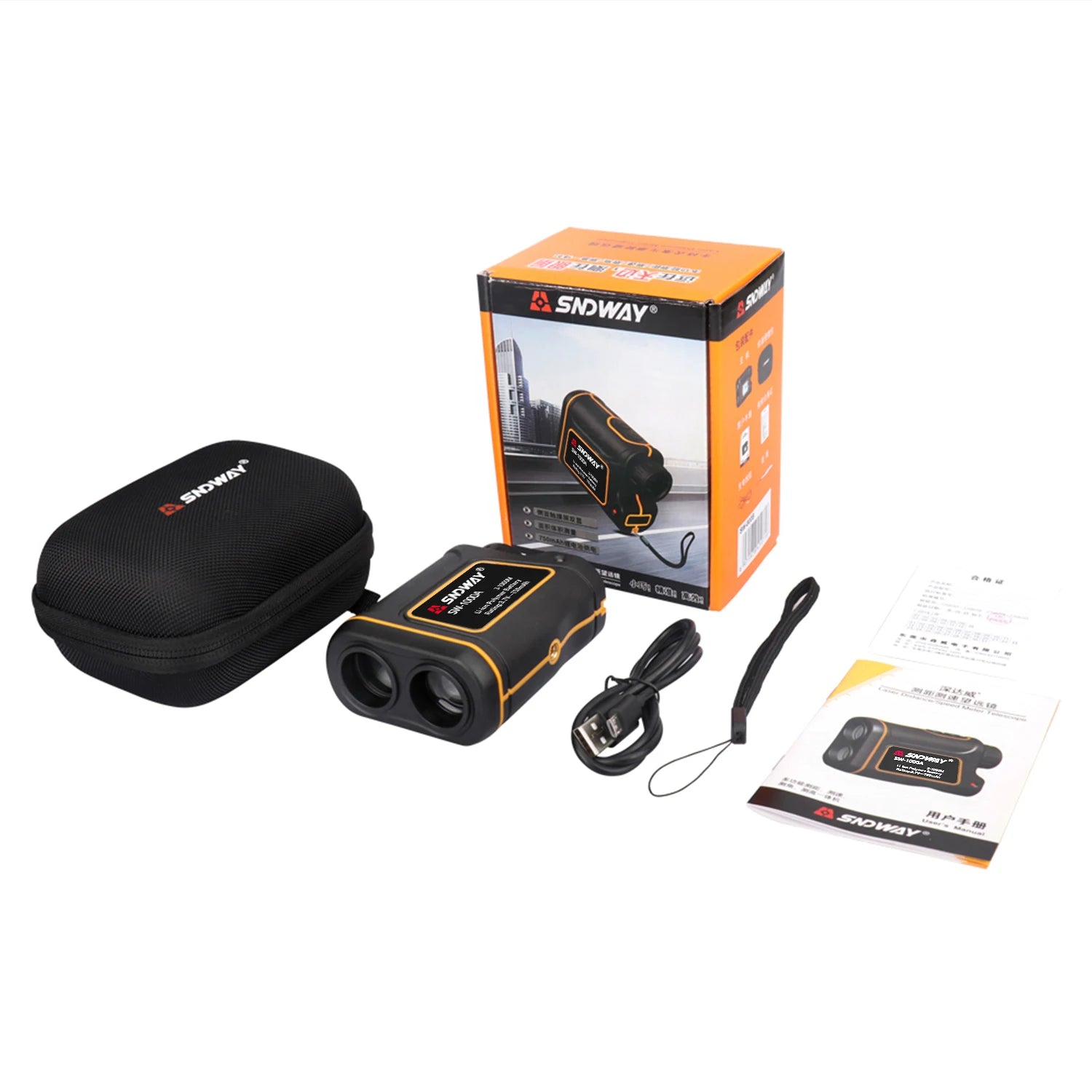 SW-600A Telescope Laser Distance Meter 600M Monocular Range Finder Hunting Golf Range Finder for Speed Angle Measuring