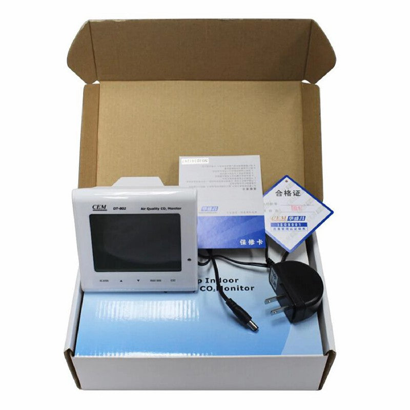 CEM DT-802 Indoor Air Quality Detector Desktop Carbon Dioxide Detector Temperature & Humidity Desktop Recording CO2 Gas Detector