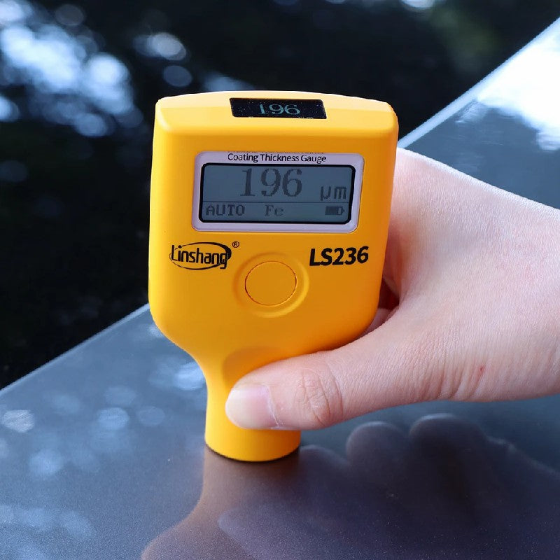 Linshang LS236 Paint Film Gauge, Coating Thickness Gauge for Automobile Paint Surface Detection, Thickness Measuring Tool for Metal Putty
