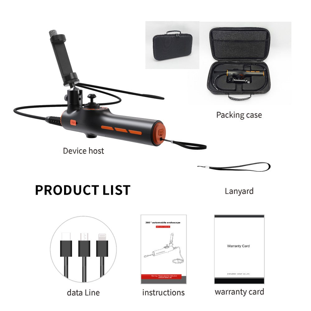 TC Series 360° Universal Mobile Phone Borescope