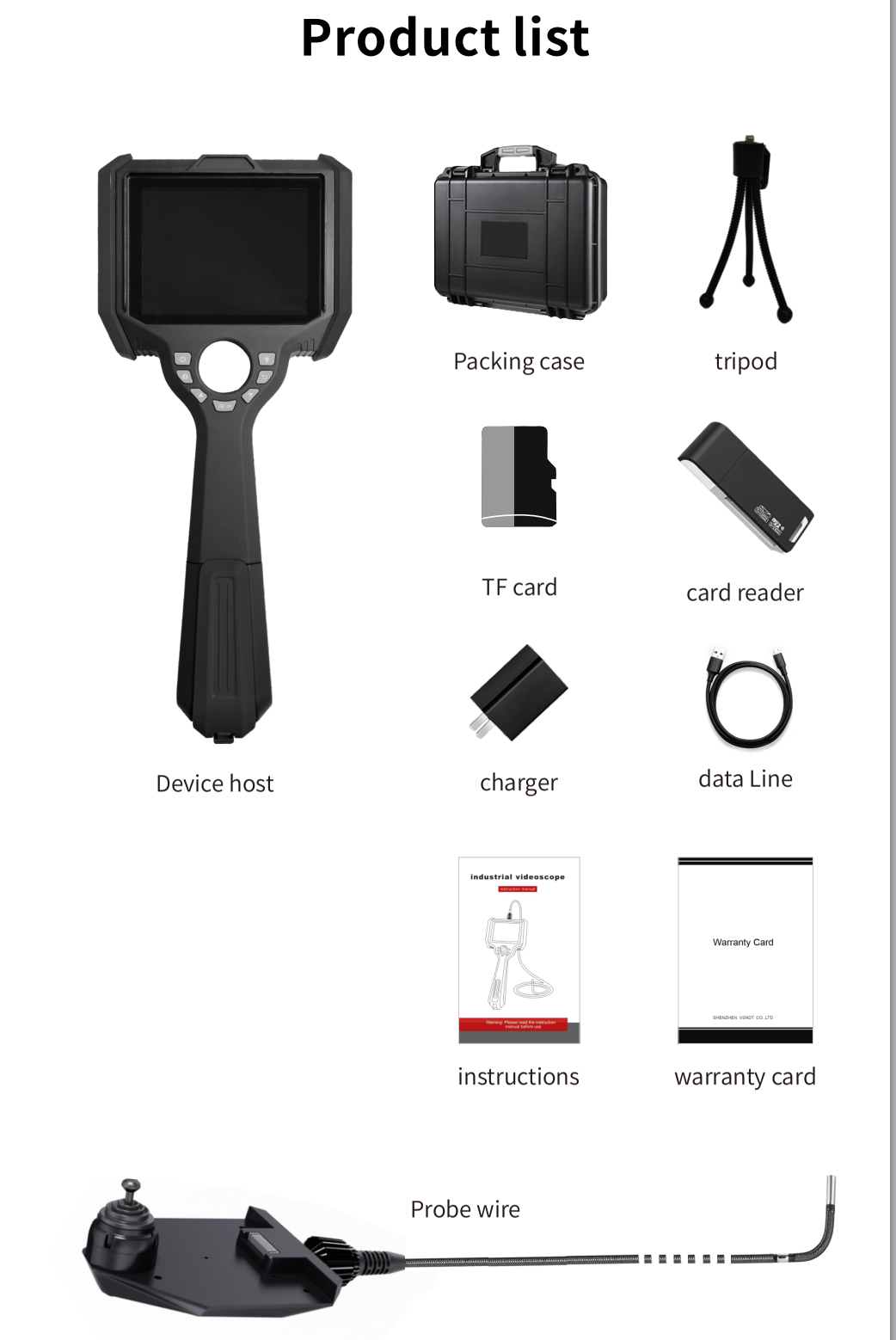 Industrial Endoscope Hd Infrared Video Digital Endoscope Search And Rescue Endoscope Eyeball Camera